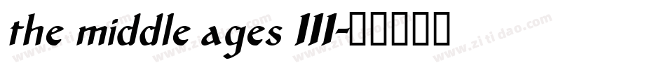 the middle ages III字体转换